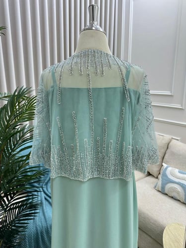 جلابيه شيفون جورجيت المزينه بالتطريز اليدوي