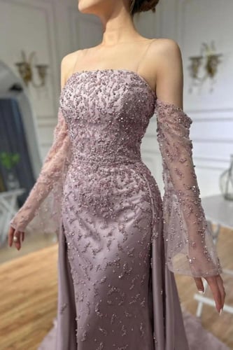 فستان سهره ميكادو وتل المزين بالتطريز كمبيوتر ولول