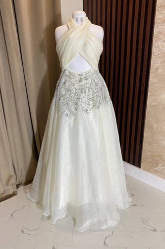 ساري سهره خامه جازار مزين بالتطريز اليدوي بشكل اني...