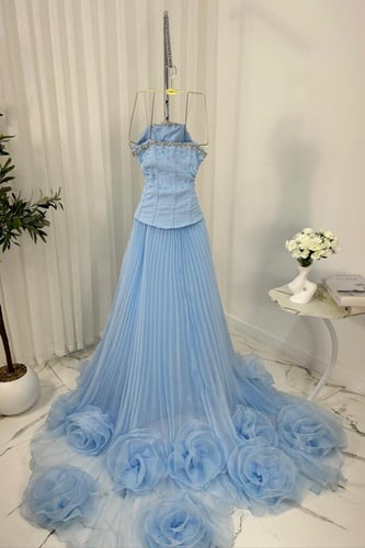 فستان سهره صدر باربي الخزين بالتطريز اليدوي واورجن...