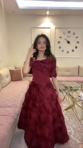 فستان سهره فخم مميز صدر باربي وكلفه ورود الجوري