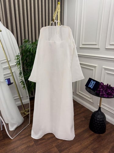 جلابيه قطعتين المزينه بتطريز كمبيوتر