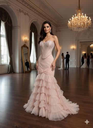 طقم سهره فخم قطعتين المزين بالتطريز لول وفصوص وتل...