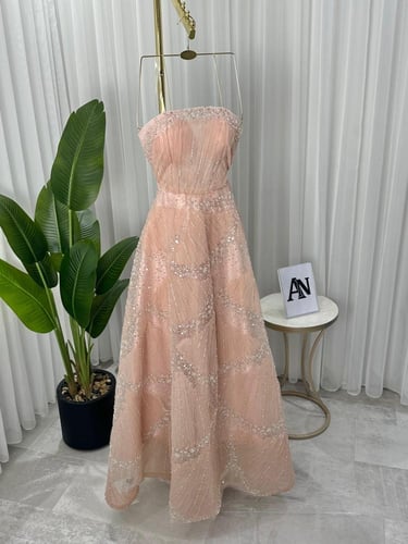 فستان سهره دبل كلوش مطرز