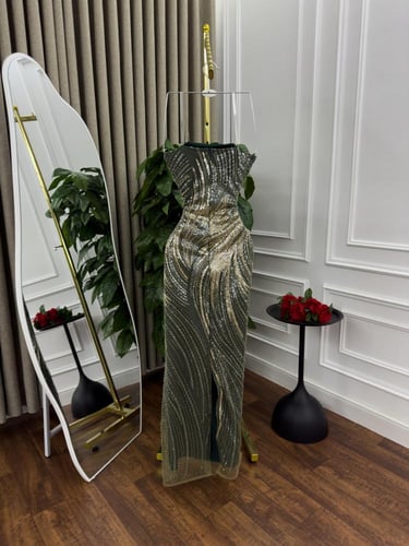 فستان سهره تل مطرز بخرز