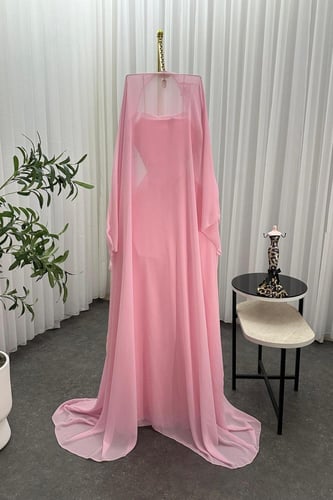 فستان باربي المزين بالتطريز اليدوي بشكل انيق بشت ش...