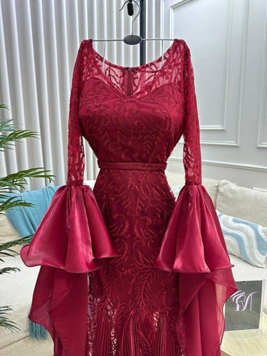 فستان سهره تطريز كمبيوتر بطانه تفته سله