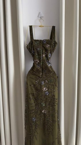 فستان سهره المزين بالتطريز