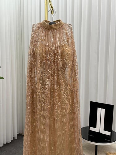 فستان سهره كلفه مطرزه بطانه استرتش