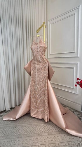 فستان سهره ميكادو وكلفه مطرزه