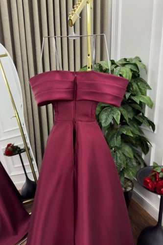 فستان سهره تل مطرز خرز وميكادو