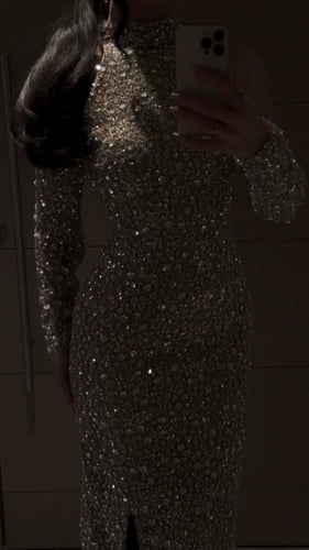 فستان سهره كلفه مطرزه خرز