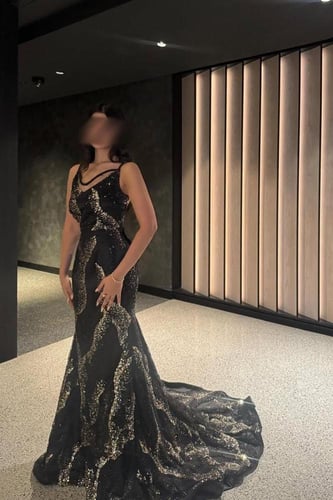 فستان سهره فخم كلفه خرز طبقتين