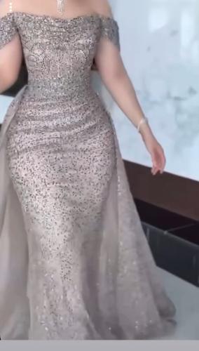 فستان سهره كردانه المزين بالتطريز اليدوي