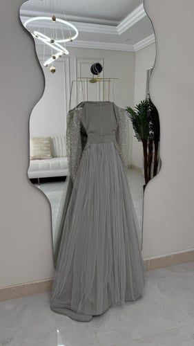 فستان سهره باربي وتل المزين بالخرز