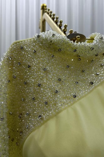 فستان شيفون جورجيت المزين بالتطريز