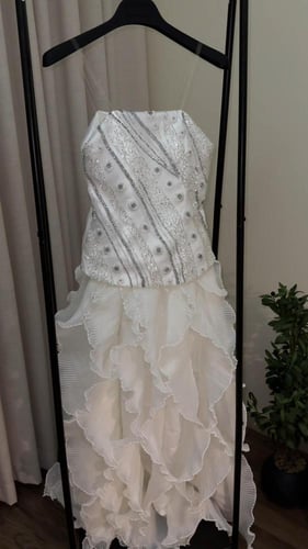 فستان سهره صدر باربي المزين بالتطريز اليدوي الانيق...