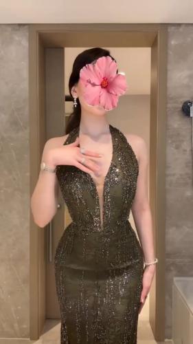 فستان سهره دانتيل المزين بالتطريز