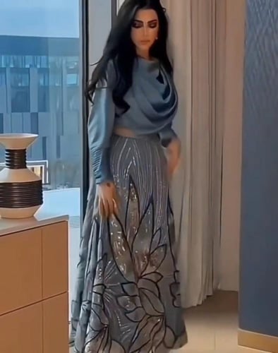 فستان سهره تفته المزين بالكلفه الشك