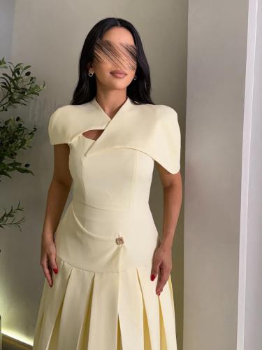 Dress with pleats jacket