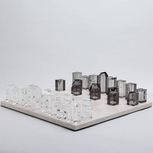 لعبة شطرنج زجاج - رخام طبيعي DG201242C