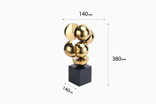 اكسسوار اسود مع كرات ذهبية T5093