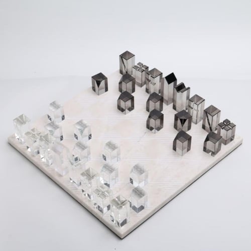 لعبة شطرنج زجاج - رخام طبيعي DG201242C