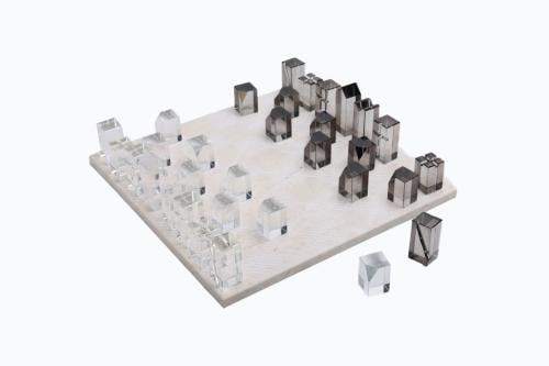 لعبة شطرنج زجاج - رخام طبيعي DG201242C