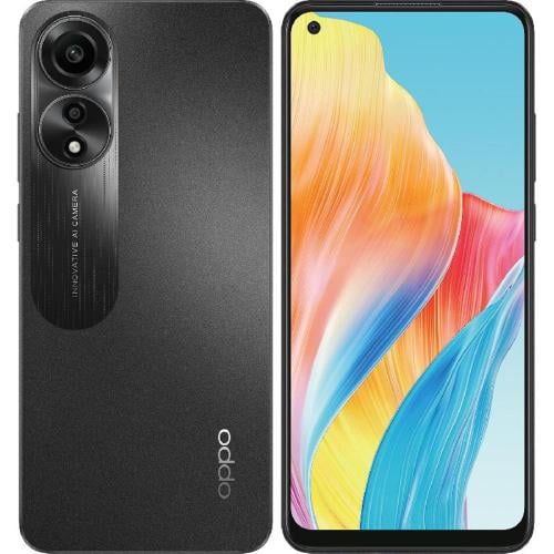 جوال اوبو A78 سعة 256 جيجا ورام 8 اسود الجيل الراب...