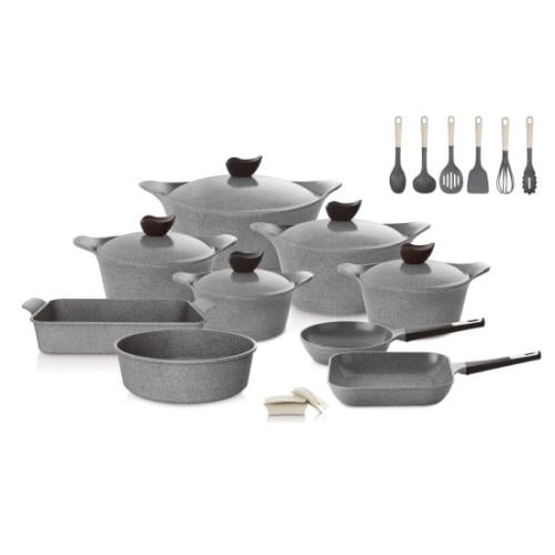 Neoflam Ini 20-piece cookware set, grey