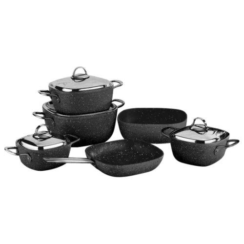 Turkish cookware set from Saflon Granite, consisti...