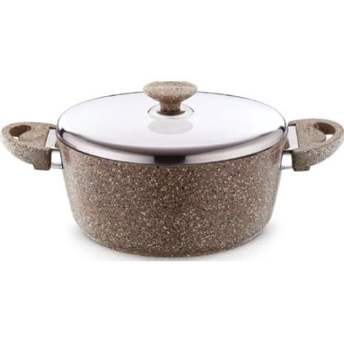 Turkish granite pots, 30 cm, steel lid