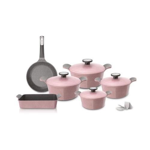 Korean Extreme Cookware Set, 10 Pieces, Pink