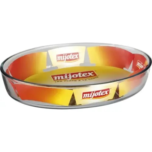 1.6L oval glass oven tray