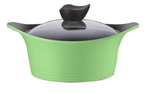 Neoflam Aini Ceramic Pot with Glass Lid, 28cm, Green