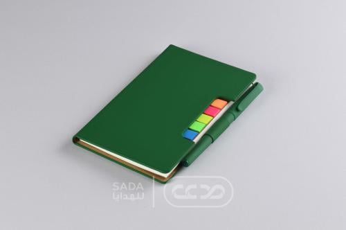 دفتر ملاحظات ملون (ستيكي نوت) مع قلم