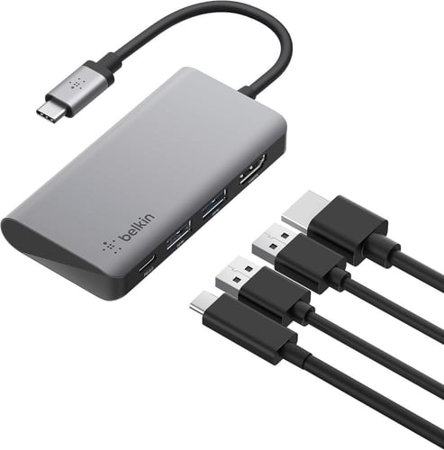 بيلكن – وصلة USB-C 4 في 1 متعددة المنافذ – دعم 4K...
