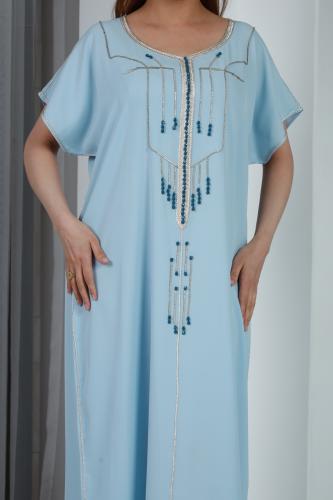 قفطان جزائري | أزرق سماوي