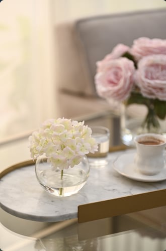 هدرنجا بأطراف وردية | ملمس طبيعي