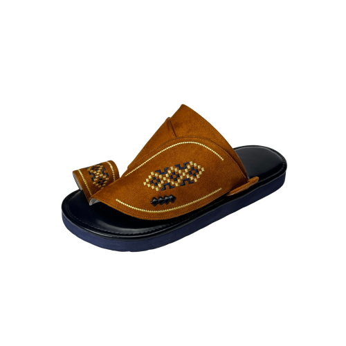 حذاء رجالي مخمل لون جملي وكحلي