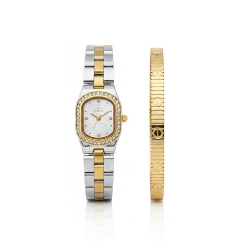 طقم ساعة نسائي مع سوارة الترند