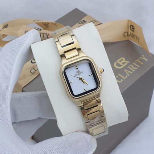 ساعة نسائية استيل ماركة كليرتي سير ذهبي