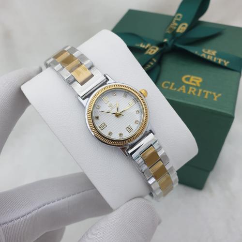 ساعة نسائية كليرتي من الستيل باللون المكس