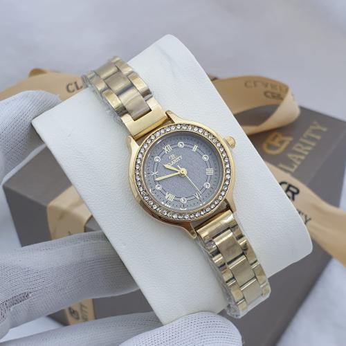 ساعة نسائي ماركة كليرتي سير ذهبي على فضي ميناء ابي...