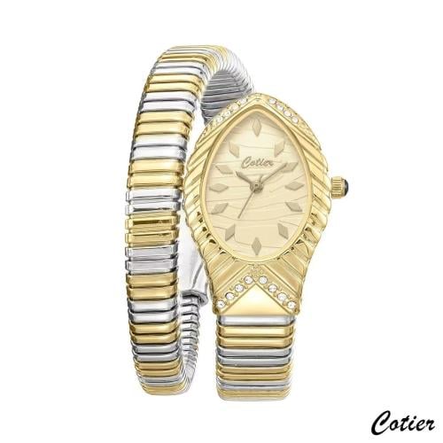 ساعة نسائية الثعبان لفة وحدة