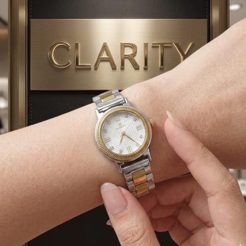 ساعة نسائية كليرتي من الستيل باللون المكس