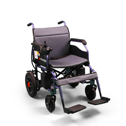 كرسي كهربائي 51 سم -بطارية جانبية - لون رمادي