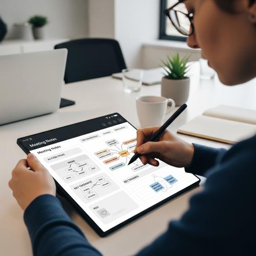 PDP – كتابة الملاحظات الذكية أثناء الاجتماعات