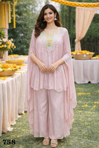 طقم بنطلون وبلوزة استايل هندي انيق فاخر