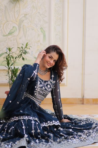 ساري هندي لمسة ملكية ساحرة